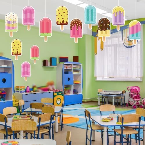 Dianelhall 45 Pcs Ice Pop Birthday Decorations