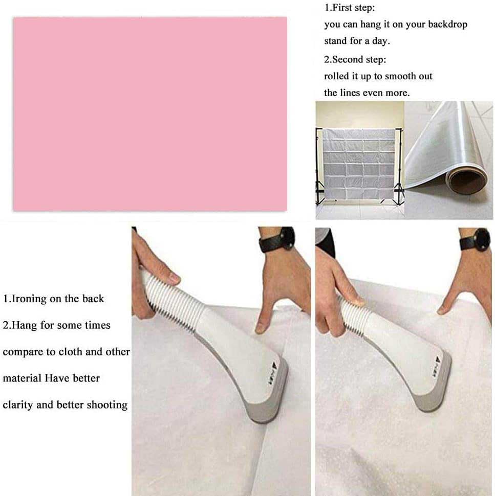 Pink Mouse Baby Shower Backdrop 7x5ft White Birthday Party Background for Girls