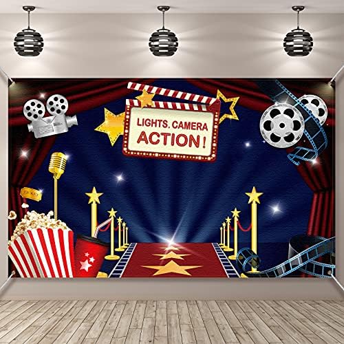 Movie Theme Party Fabric Backdrop - 728 x 433 Inch