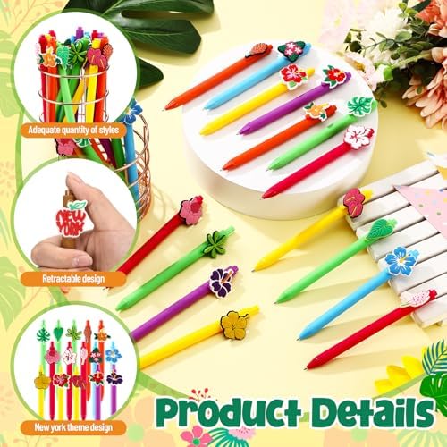 30 Hawaiian Luau Ballpoint Pens Summer Party Favors Gift Set