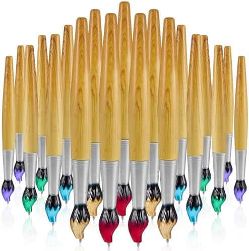 Outus 30 pcs Bamboo Brush Shape Ballpoint Pens