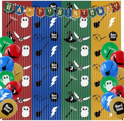 2 Pack Magical Wizard School Beaded Curtain - 66FT x 33FT