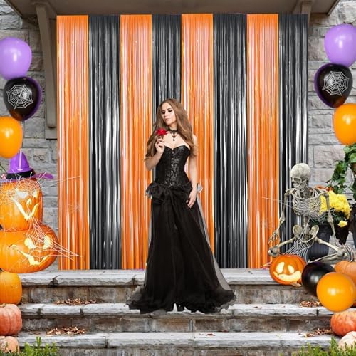 FECEDY 2pcs Metallic Tinsel Curtain for Party Decorations