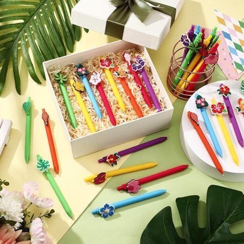 30 Hawaiian Luau Ballpoint Pens Summer Party Favors Gift Set