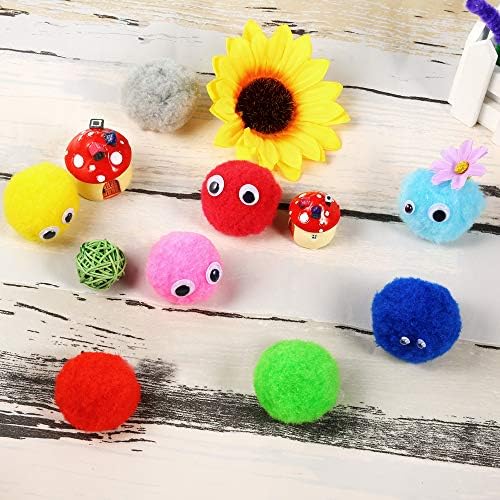 Pllieay 120Pcs 2 Inch Assorted Pom Poms for Crafts