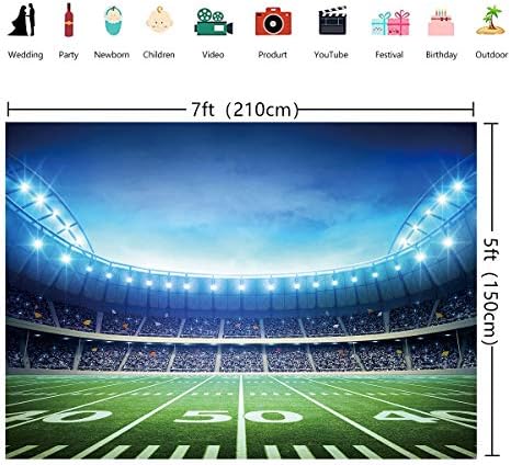 INRUI Football Field Photo Backdrop 7x5FT