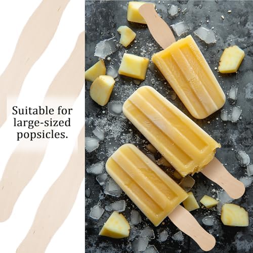 100 Pcs Jumbo Wooden Fan Handles 8 Inch Craft Sticks
