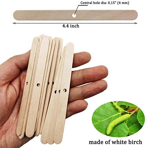 MILIVIXAY 100PCS 10 Inch Hemp Candle Wicks with Tabs and Stickers