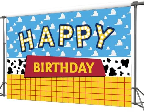 Cartoon Story Birthday Backdrop 5X3FT