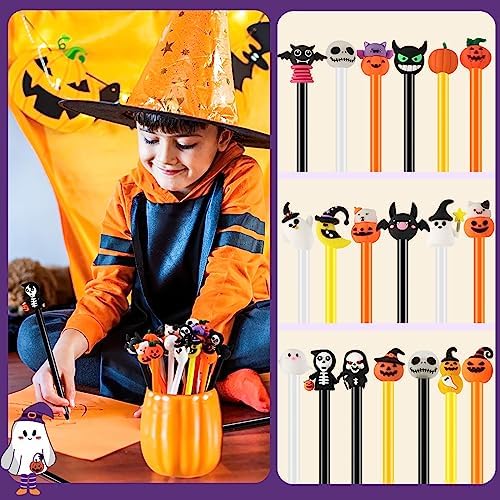 SANNIX 20pc Halloween Cartoon Gel Pens for Kids Party Favors
