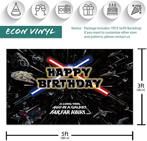 Seasonwood Galaxy Birthday Backdrop 5x3ft