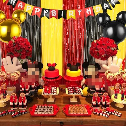 Cartoon Mouse Birthday Decorations Photo Booth Backdrop