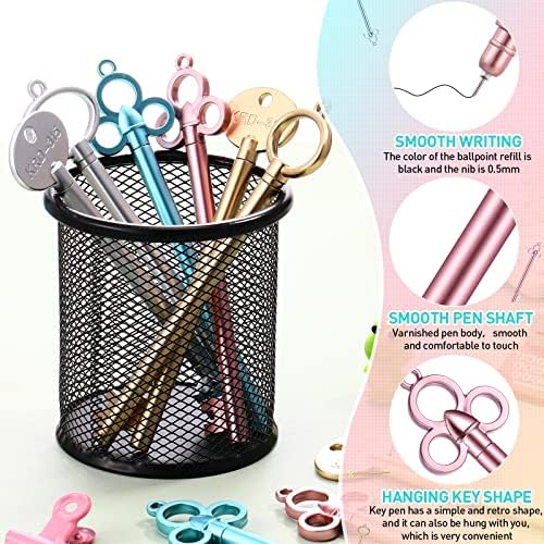 Thenshop 96 Pcs Retro Key Shape Gel Pens