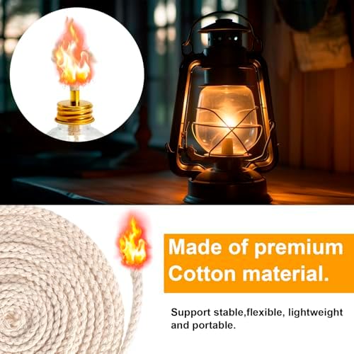 OIIKI 656 Ft Cotton Lamp Wicks for Candles and Lamps
