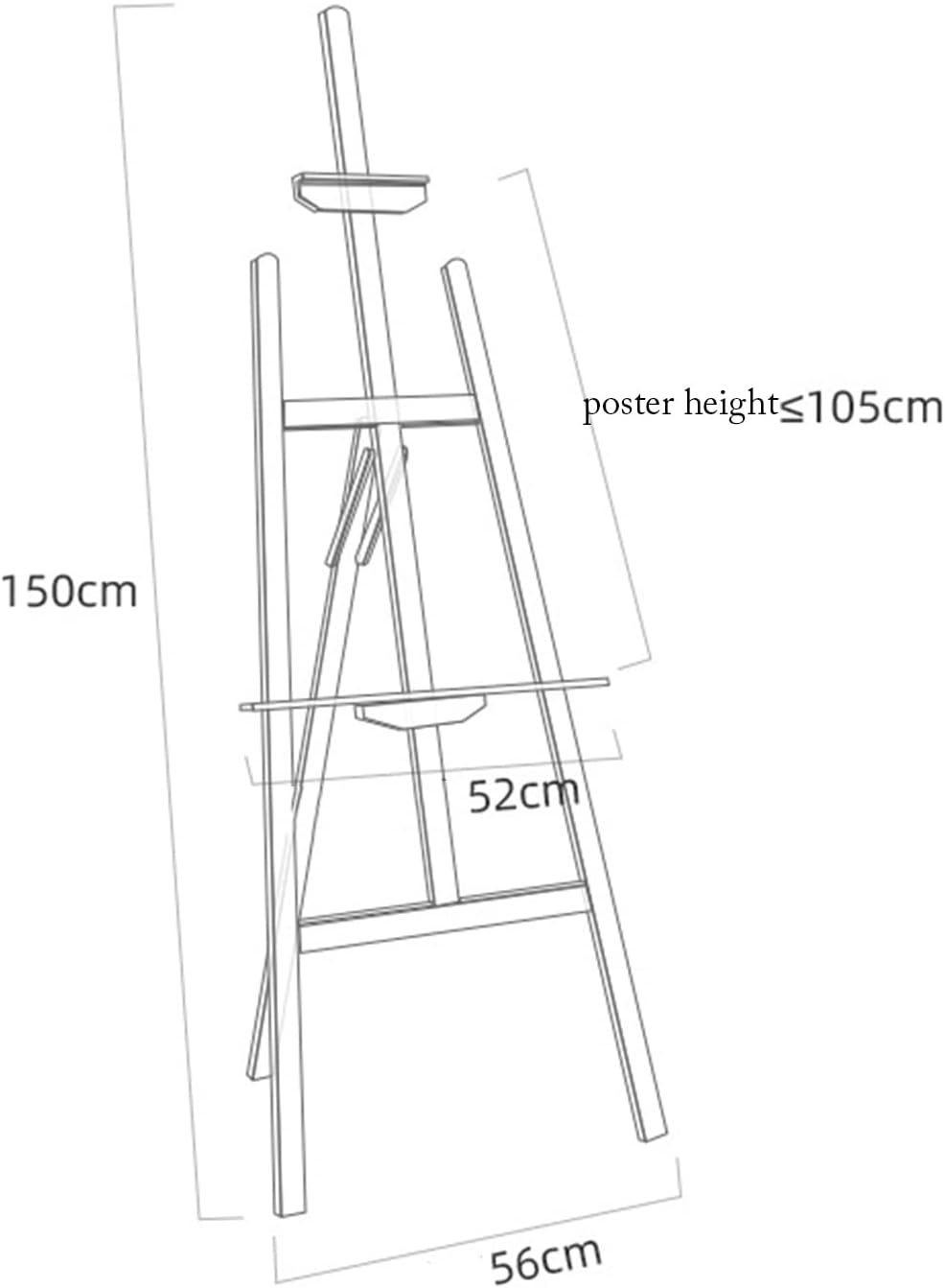15m Adjustable Folding A-Frame Easel