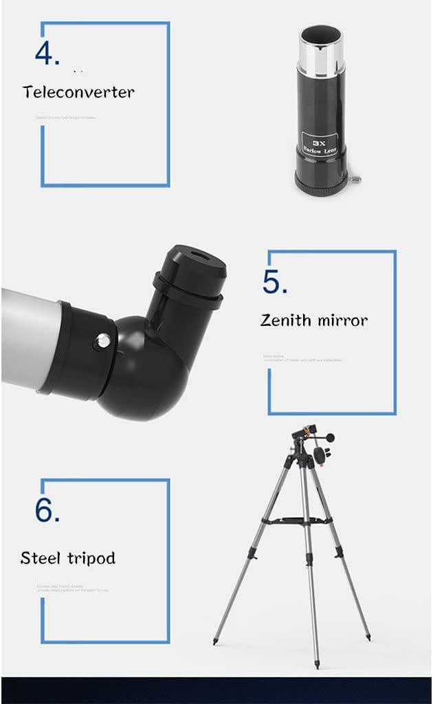Refractor Telescope with 90 Degree Erect Prism and Tripod