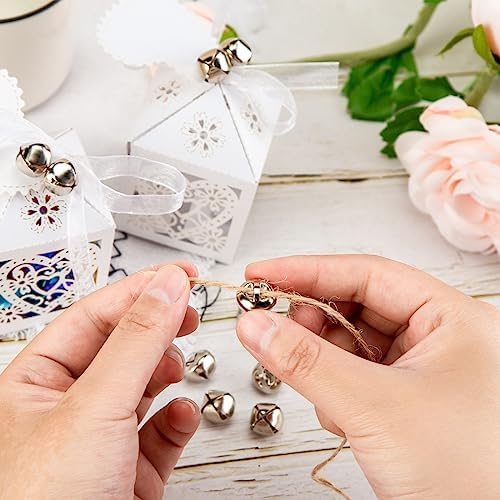 VGOODALL 250PCS Assorted Size Silver Jingle Bells