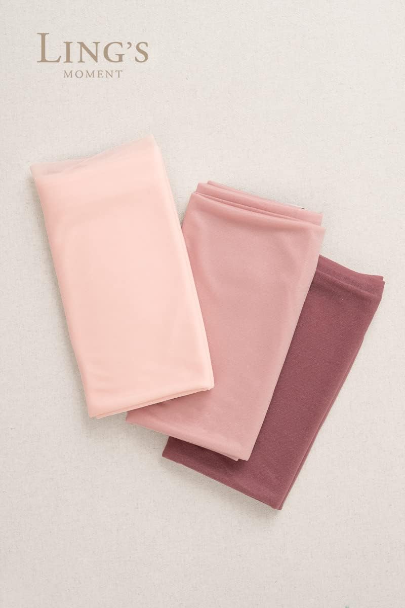 Lings Moment Wedding Arch Draping Fabric 3 Panels Dusty Rose Mauve Blush
