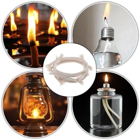 20 PCS Cotton Oil Lamp Wicks for Kerosene Lanterns and Oil Candles