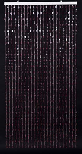 FlavorThings 3FTx6FT Pink Iridescent Beaded Curtain