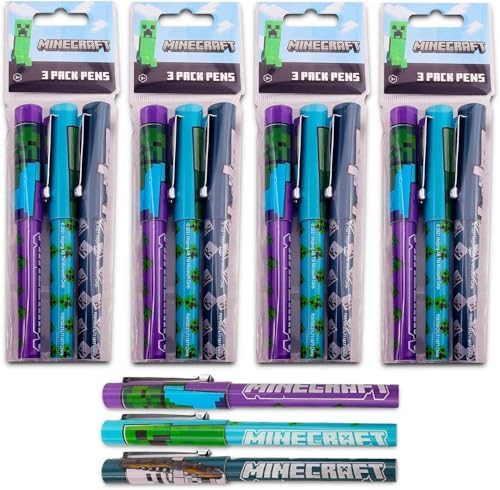 Minecraft Party Favors Set 12 Pc Pens