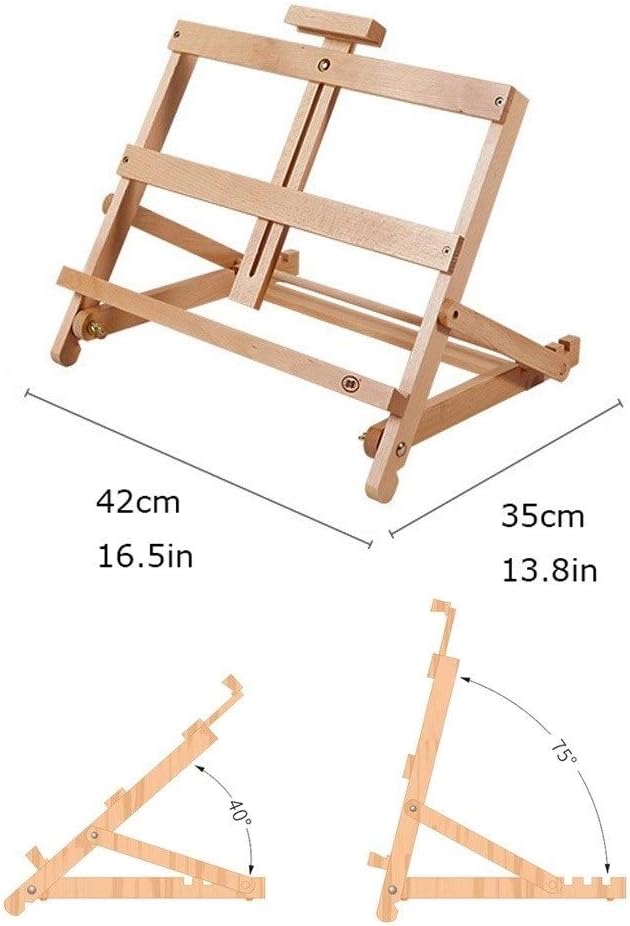 Wood Painting Stand Portable Slope Adjustable Art Easel