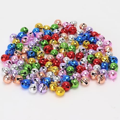 LIGHOON 120 Pcs 12 Inch Colorful Craft Bells