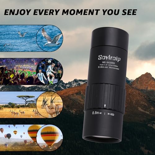 8x25 Compact Waterproof Monocular for Adults