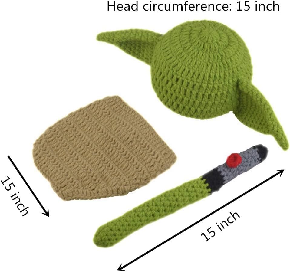 SPOKKI 3PCS Newborn Baby Hat Knit Posing Prop Set