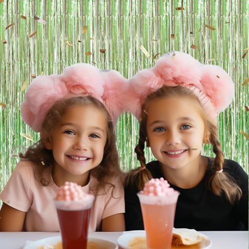 2 Pack Foil Fringe Curtains for Party Decorations