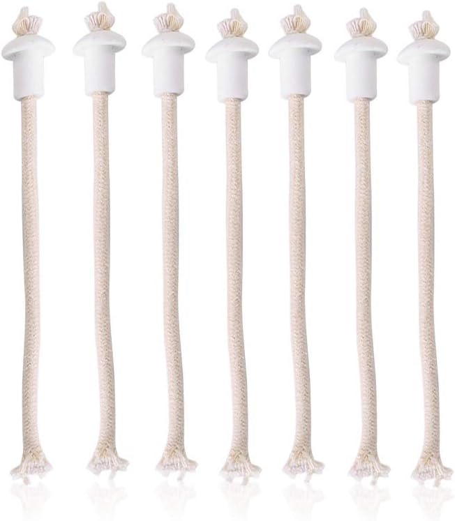 7Pcs Wine Bottle Wicks with Ceramic Holder