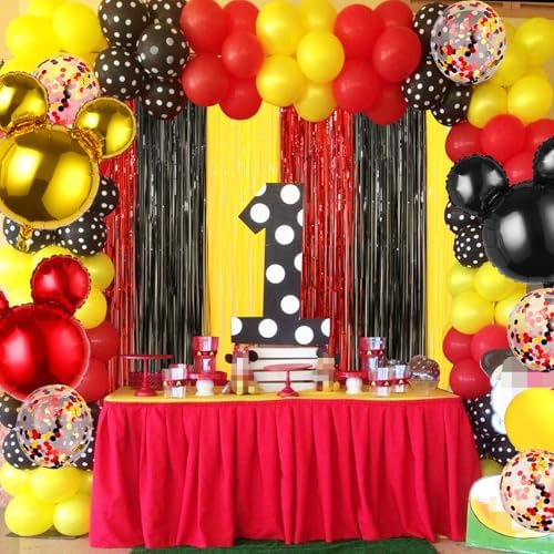 Cartoon Mouse Birthday Decorations Photo Booth Backdrop