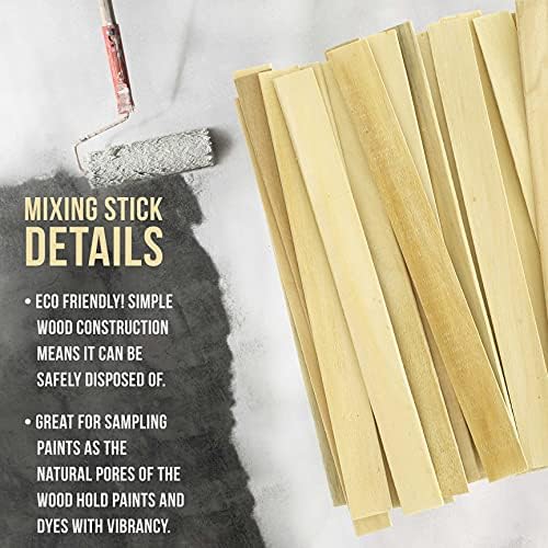 Custom Shop Paint Sticks - 100 Sticks 12 Inch Premium Wood Stirrers