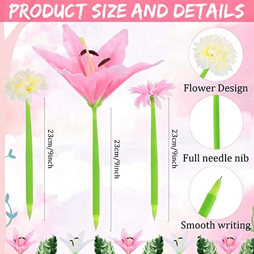 BBTO 24 Pcs Flower Pens Set for Women Gift
