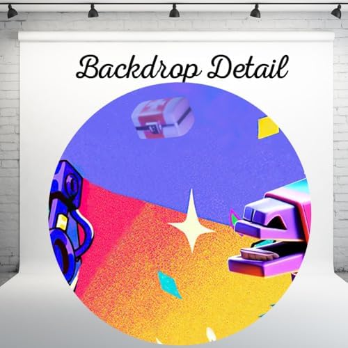 Watercolor Glitter Rainbow Car Background 5x3 ft