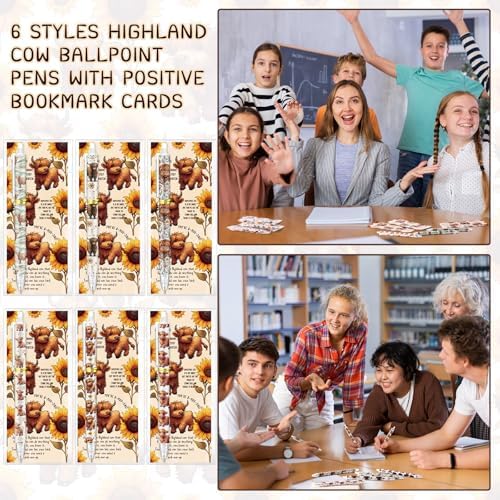 24 Piece Highland Cow Ballpoint Pen Gift Set