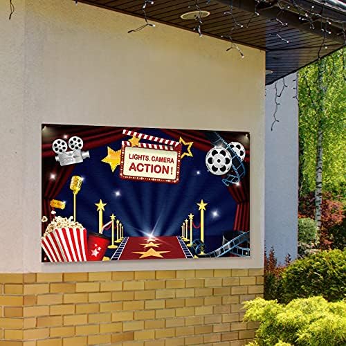 Movie Theme Party Fabric Backdrop - 728 x 433 Inch