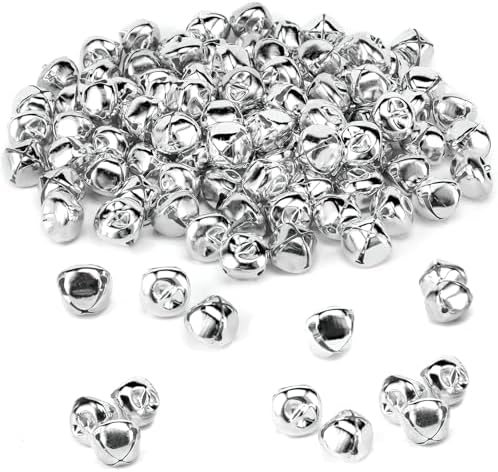 MCPINKY 170PCS Silver Jingle Bells 05 Inch