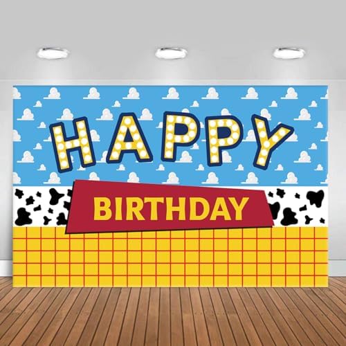 Cartoon Story Birthday Backdrop 5X3FT