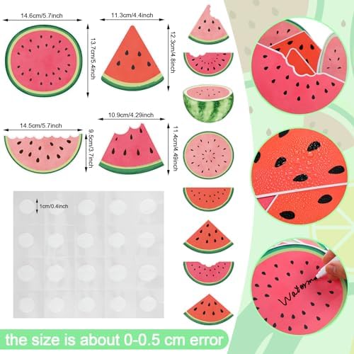 Seajan 60 Pcs Watermelon Bulletin Board Decorations