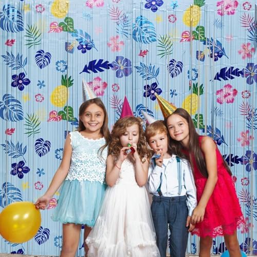 BEAF Hawaiian Element Birthday Backdrop Curtains