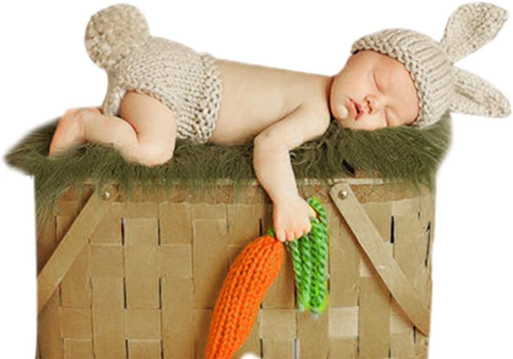 Newborn Baby Easter Carrot Rabbit Posing Prop Set