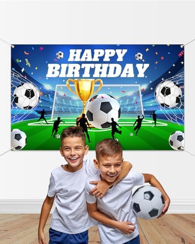 Mocsicka Soccer Birthday Photo Backdrop Banner