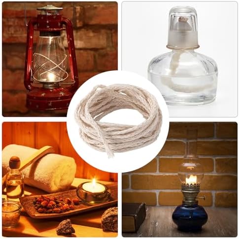PAGOW 656 Feet Cream Candle Wicks Roll for DIY Crafts