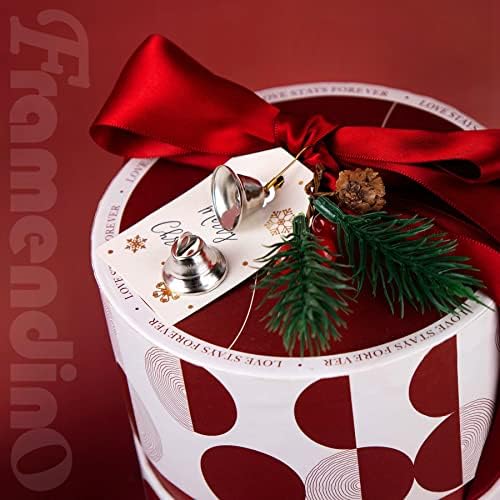 Framendino 20 Pack Mini Jingle Bells with Hooks Silver