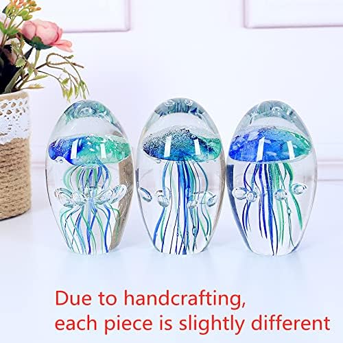 Eustuma Hand Blown Glass Jellyfish Ornament