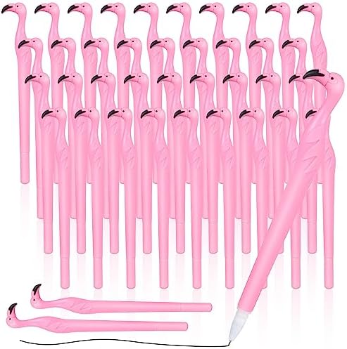 Fulmoon 40 Pcs Cute Pink Flamingo Gel Pens