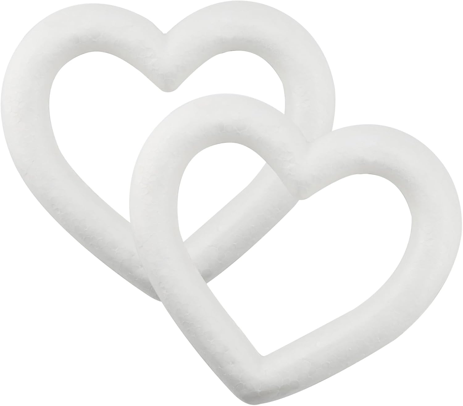 14 Pack 6 Inch Heart Foam Wreath for Crafts
