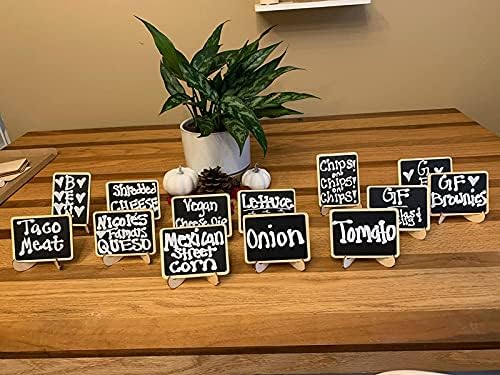 20 Pcs Mini Chalkboard Signs with Stand for Events