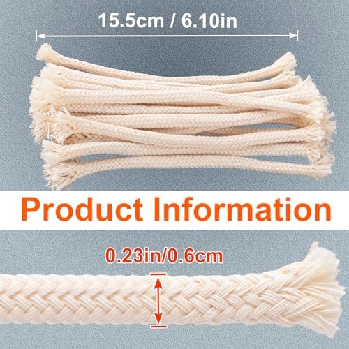 15 PCS 14 Inch Cotton Braided Candle Wicks